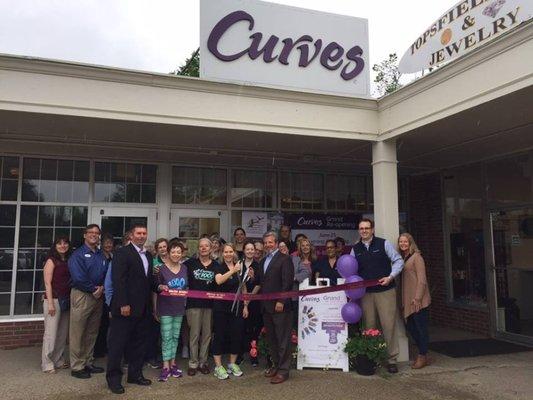 2018 Ribbon Cutting, Curves Topsfield Grand Re-Opening