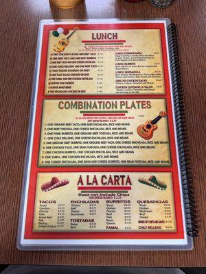 Combo menus.