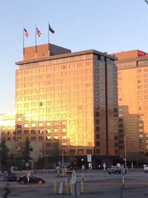 The Captain Cook Athletic Club is located in the basement of this hotel which is located in Downtown Anchorage.