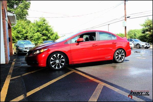 2013 Honda Civic Si in for  Invidia Cat-back Exhaust  Eibach Lowering Kit