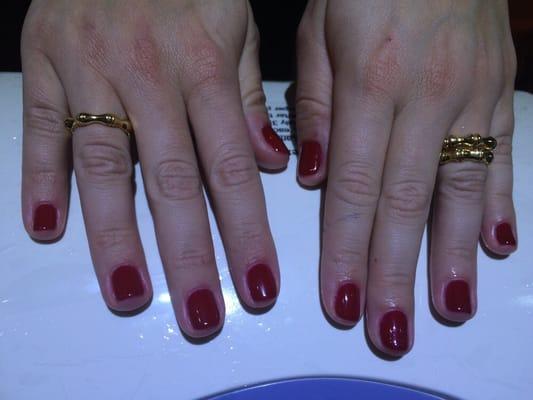 Gel polish, nice red!