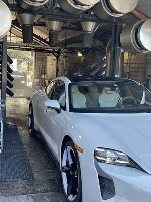 porsche taycan getting dried up