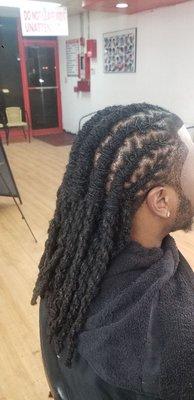 Locs retwist and style