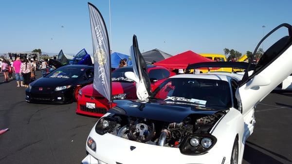 A small part of the car show