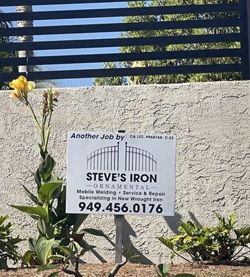 ANOTHER JOB BY STEVE'S IRON