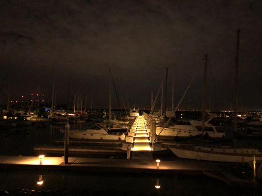 Pristine dock lightning and safe walkways at Westpoint Harbor.