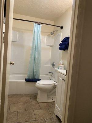 Nice renovated bathroom.