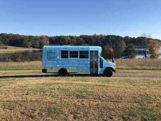 This is Lola, our beloved RVA Brew Crew bus