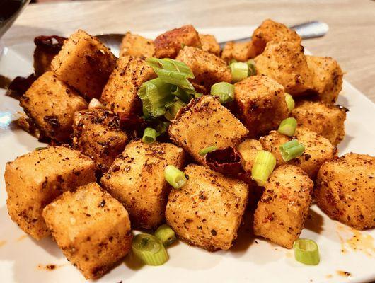 Spicy Crispy Tofu. Perfectly crispy. Perfectly spicy