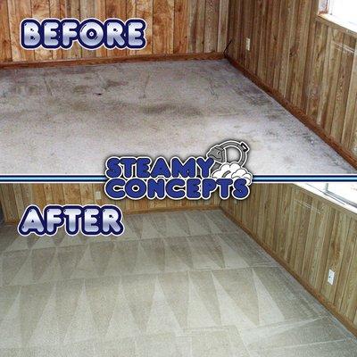 Tucson Carpet Cleaning Brown Stains Before and After