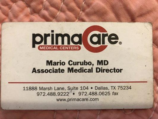 Dr Curubo is a fantastic doctor