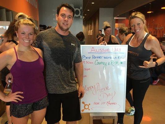 Aussie Day winners!  What a (fun) workout!