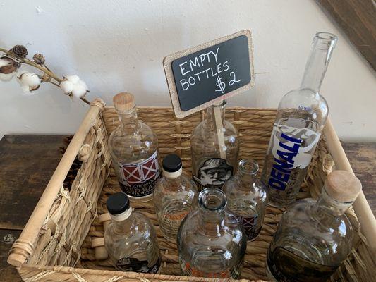 Empty bottles for sale