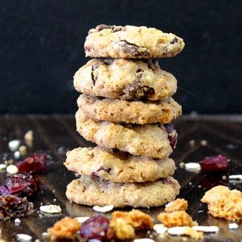 Haute Couture Oatmeal Cookie with chocolate chips and cherry infused cranberries