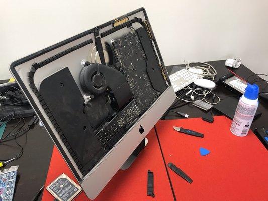 We make sure to thoroughly test all our iMacs that come in and have them dusted internally before sealing them up again after any repair.