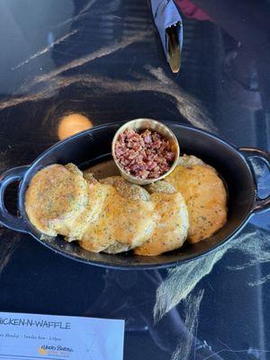 Fried Green tomatoes w/pimento cheese and bacon