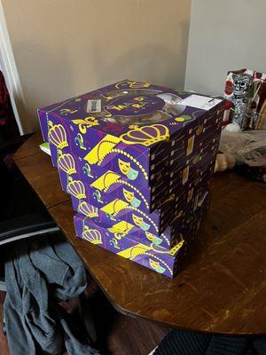 Our stash of king cakes