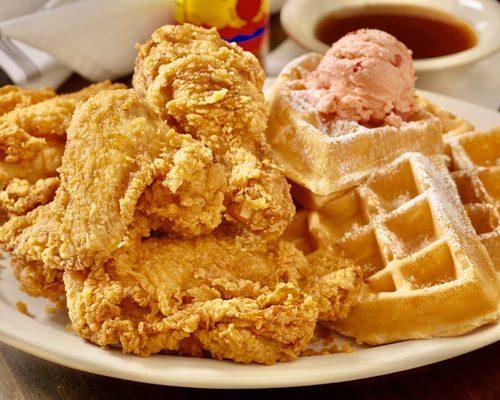 Chicken and waffles