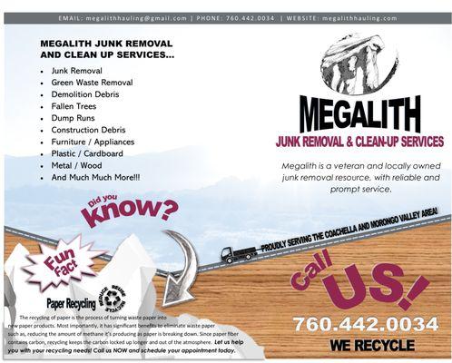 Megalith Hauling proudly serving the Coachella Valley!