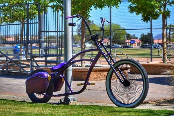 A customer's converted custom electric bike.