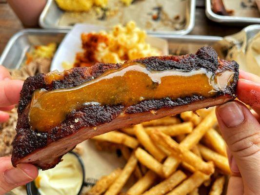 Spare rib with mustard sauce