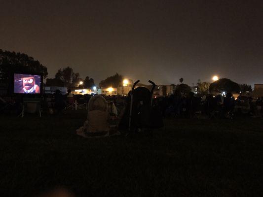 Watching movie at the park: Inside Out 8/26/17