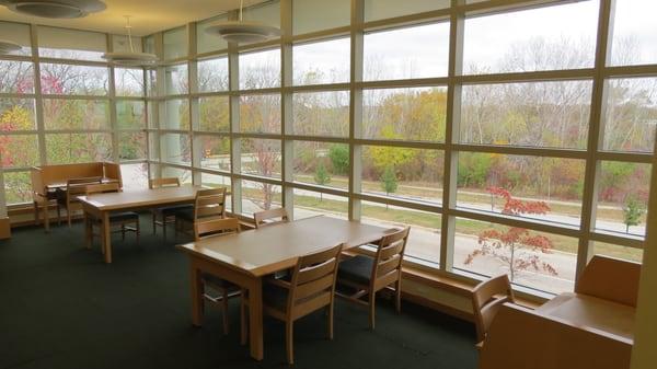 Quiet study section of the library