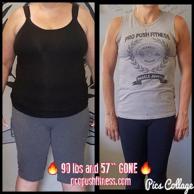 12 month progress photos for weight loss personal training