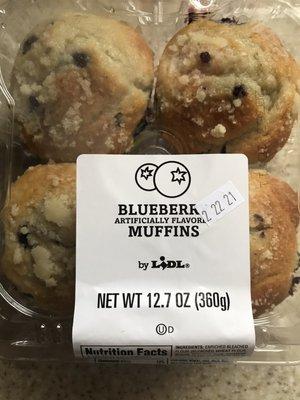 Delicious blueberry muffins.