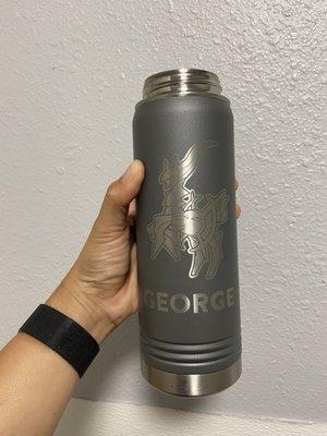 Water bottle engraving