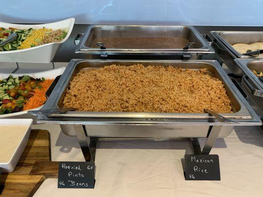 Refried Pinto Beans and Mexican Rice