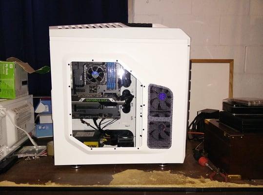 custom gaming rig for customer. outside view