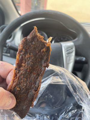 They make their own jerky and it is thick