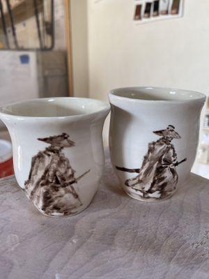 Ron's paintings on porcelain