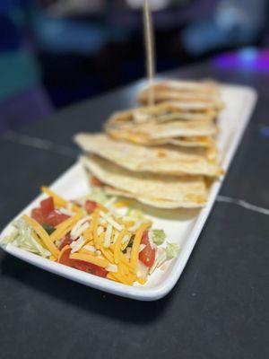 Chicken quesadillas off the happy hour menu.