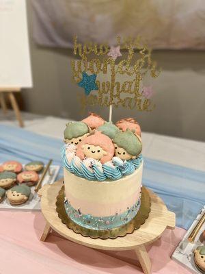 Gender reveal cake