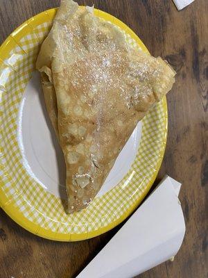 Lemon curd and sweet cream crepe