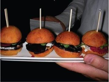 Our Sliders with Beets and Goat Cheese..yum!