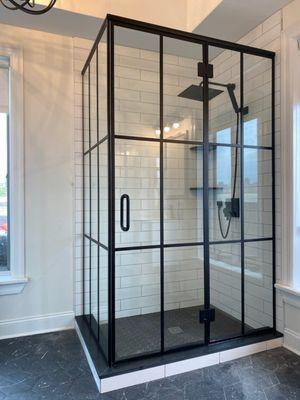 90 Degree Framed Shower Enclosure W/ Grids!