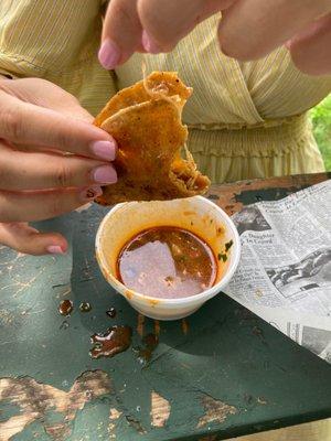 Birria Tacos with Consumé