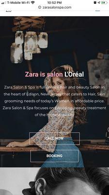 Visit our website: www.zarasalonspa.com