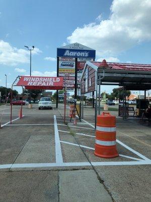 Sign from Mason road. Next to Schlotzsky's.