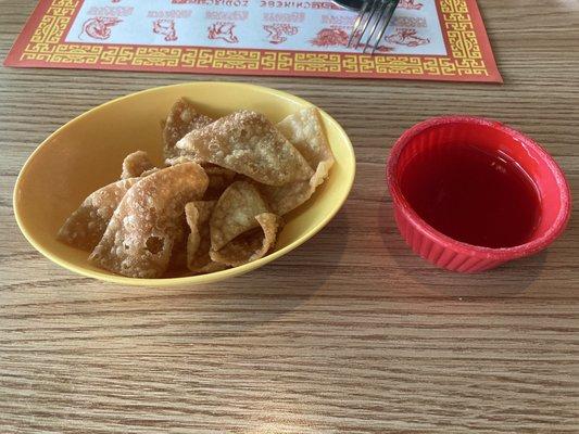 Wontons with Sweet & Sour Sauce