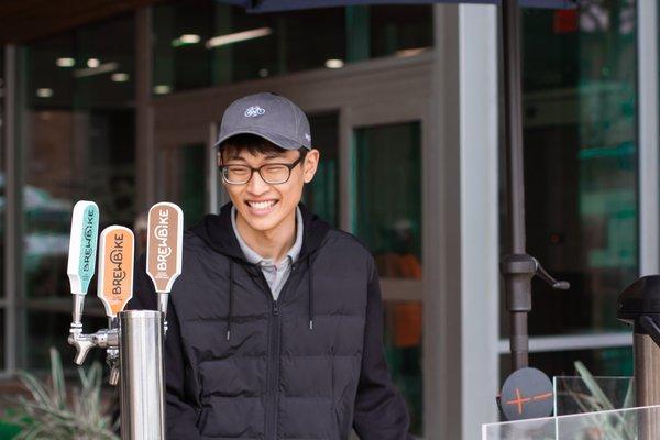 Featuring one of our happiest baristas :)