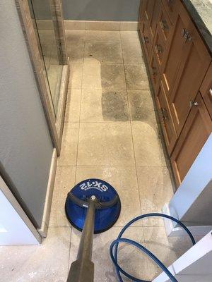 Travertine natural stone cleaning