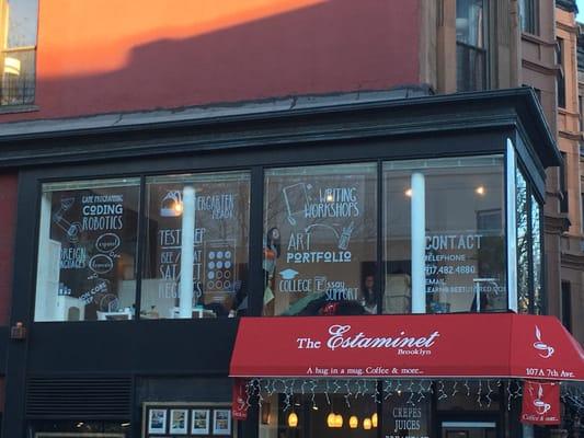 Located on the corner of 7th Avenue and President Street in Park Slope, Bee Tutored is on the second floor. Nice location.