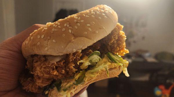 The spicy chicken sandwich