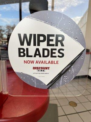 Inside: they sells wiper blades now