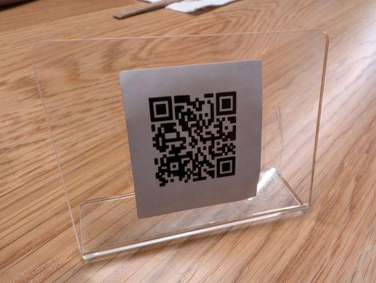 QR code menu