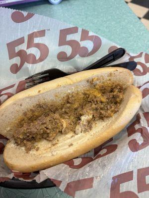 This is was $12.99 will get you. It's a cheesesteak if you're confused as I was.